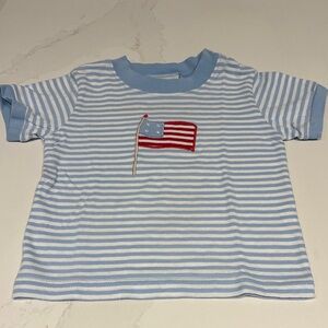 Little English 18 months Striped Tee with Flag